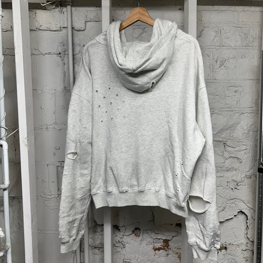 Vale Destroyer Grey Zip Up Hoodie Sz S