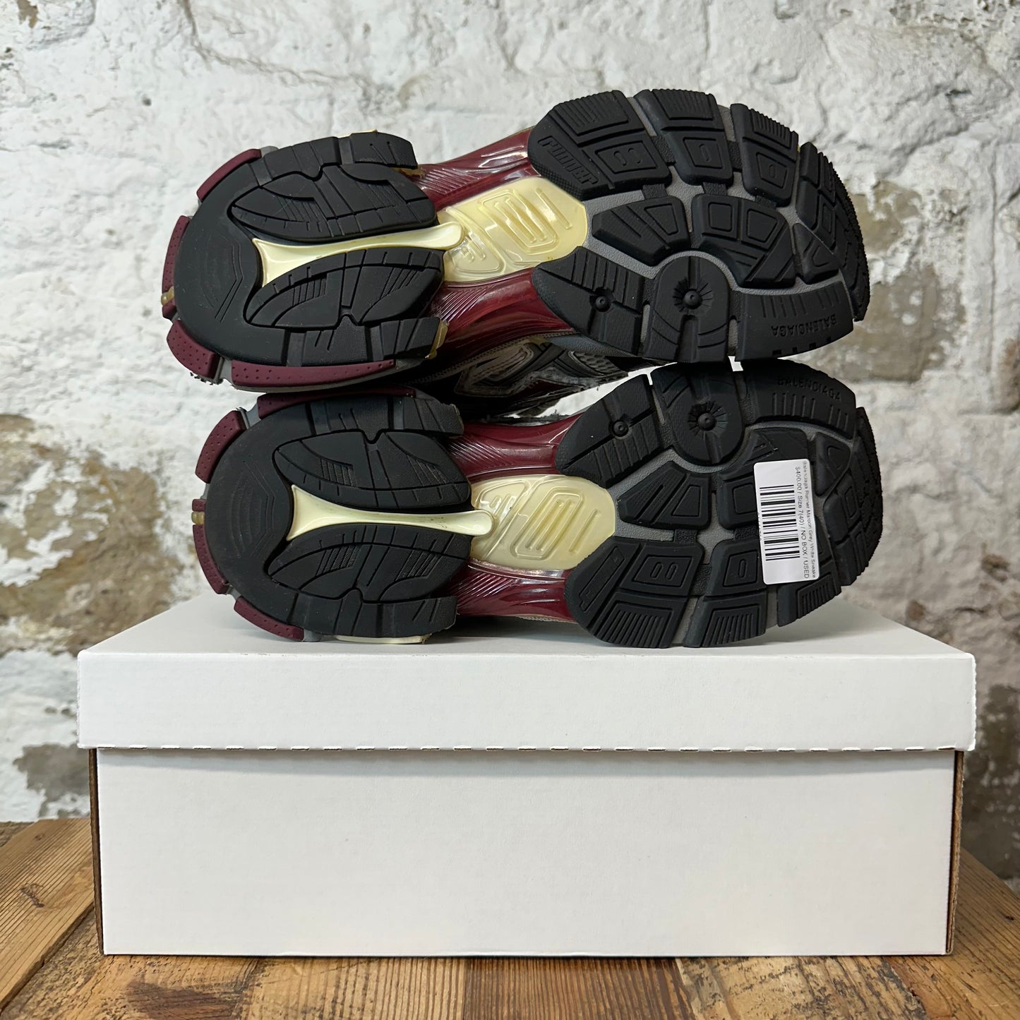 Balenciaga Runner Maroon Grey White Sneaker Sz 7 (40)