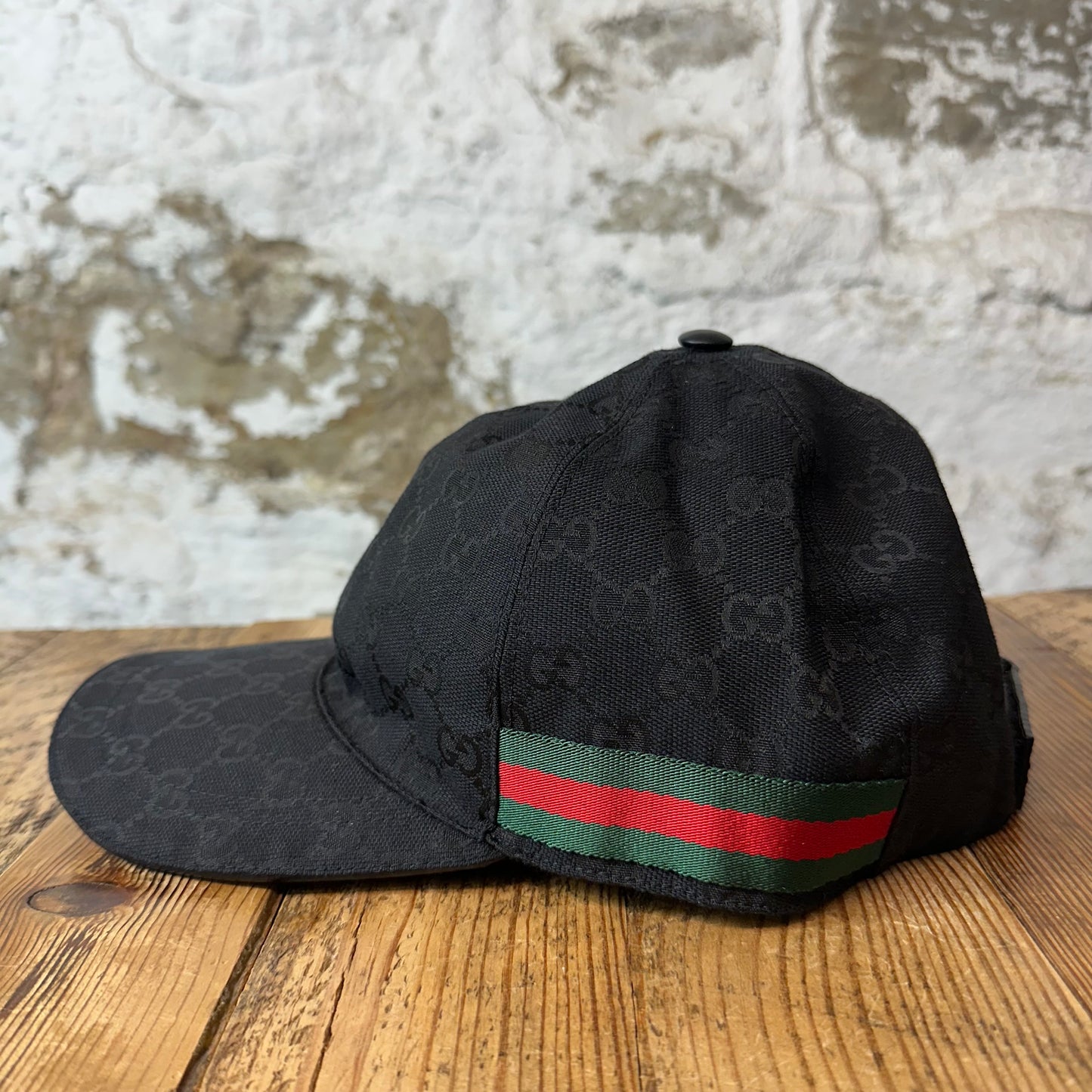 Gucci Black GG Monogram Hat Sz XL