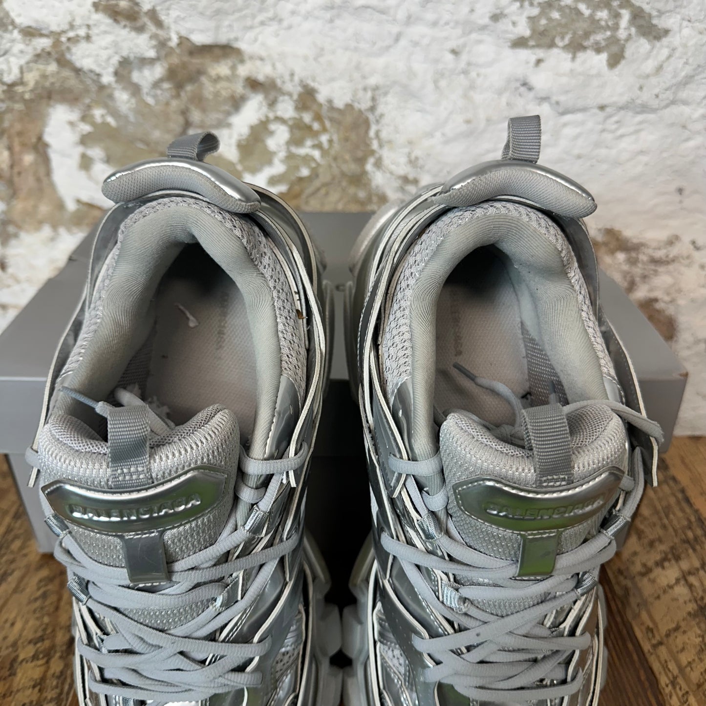 Balenciaga Track Runner Silver Sneaker Sz 11 (44)