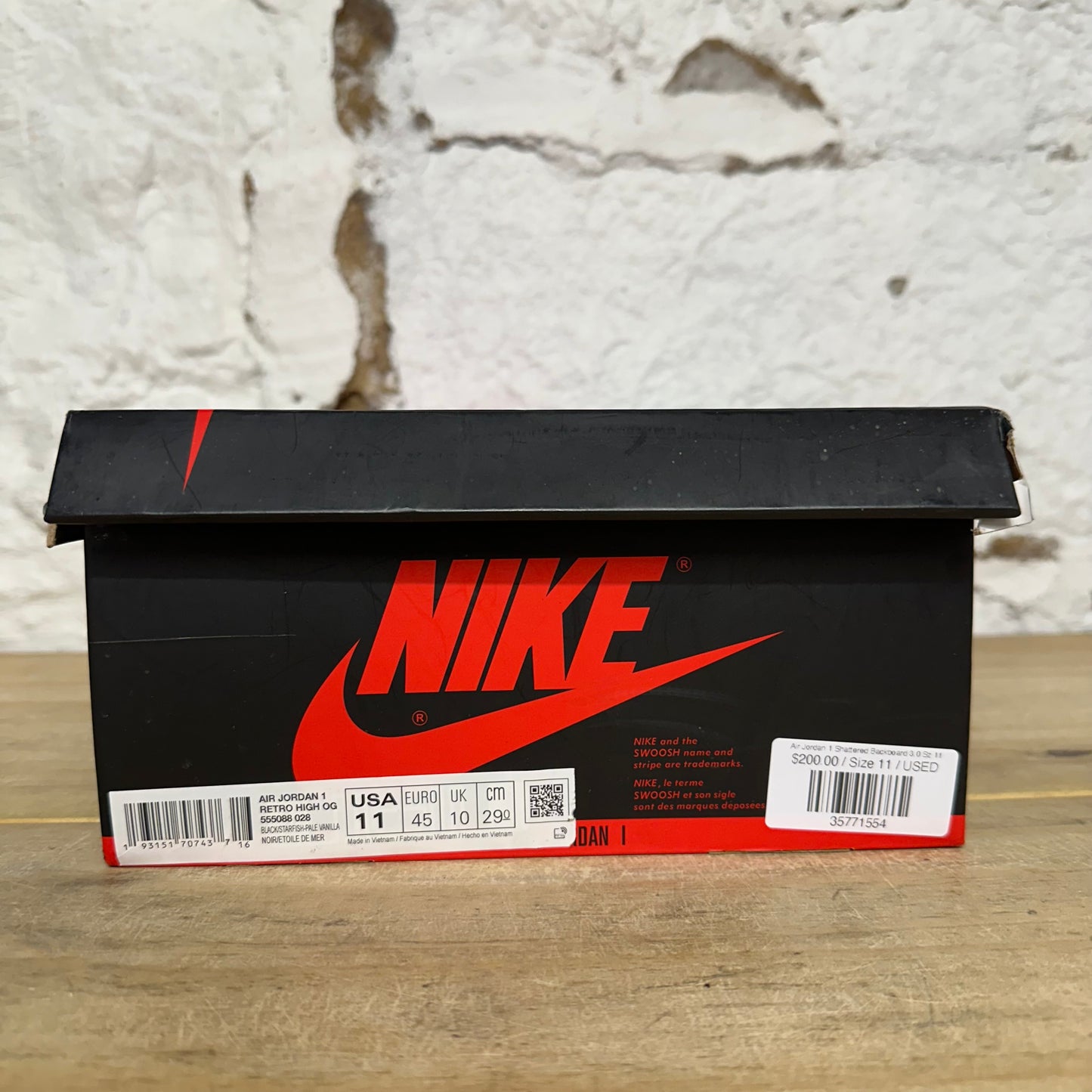 Air Jordan 1 High Shattered Backboard 3.0 Sz 11