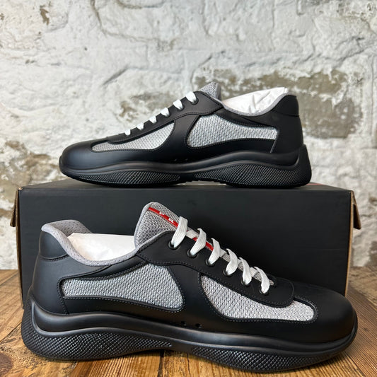 Prada Americas Cup Black Rubber Sneaker Sz 11 (44) DS