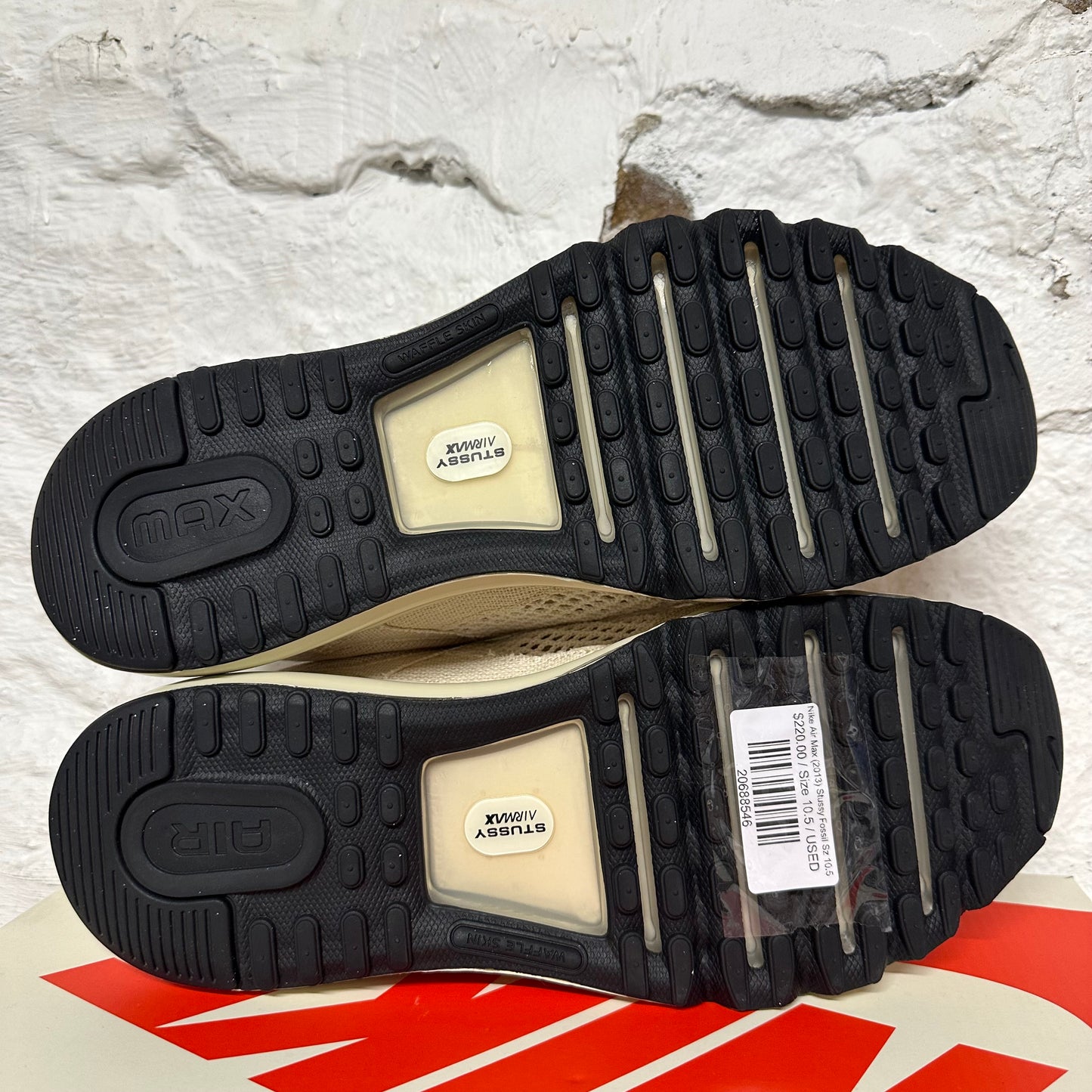 Nike Air Max 2013 Stussy Fossil Sz 10.5