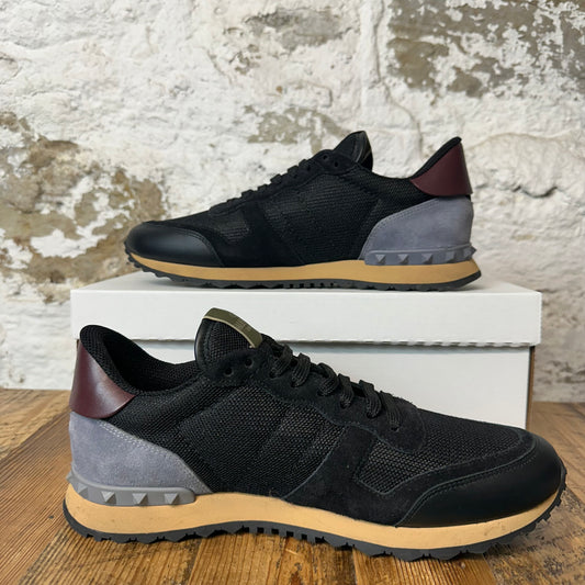 Valentino Black Gray Rock Runner Sneaker Sz 9 (42) No Box