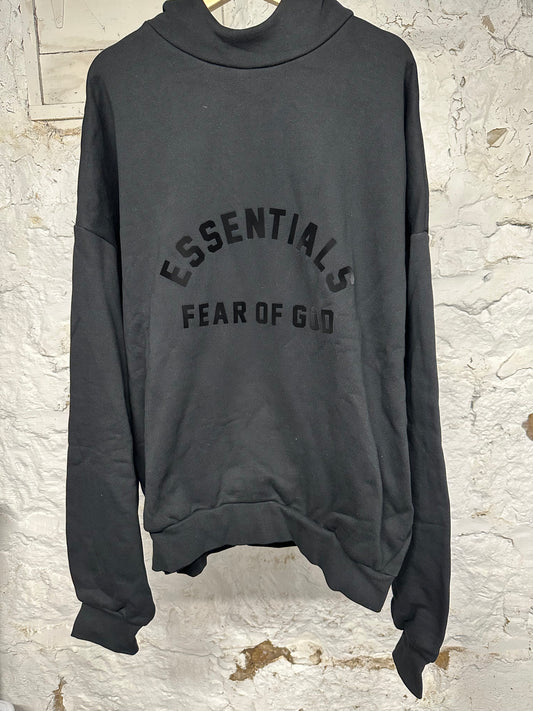 Fear of God Essentials Black Arc Logo Hoodie Sz XL DS