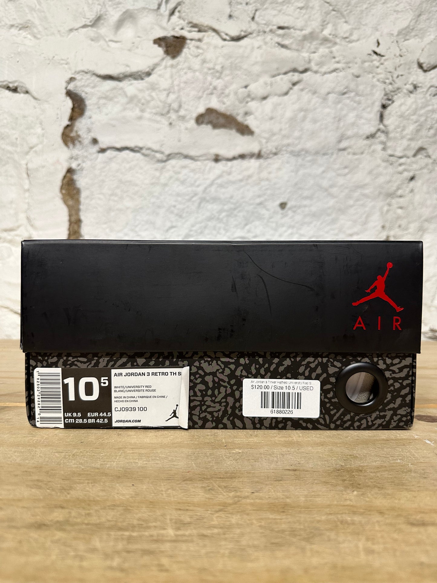 Air Jordan 3 Tinker Hatfield University Red Sz 10.5