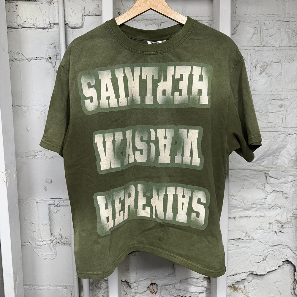 Saint Vanity Olive Green T-Shirt Sz M