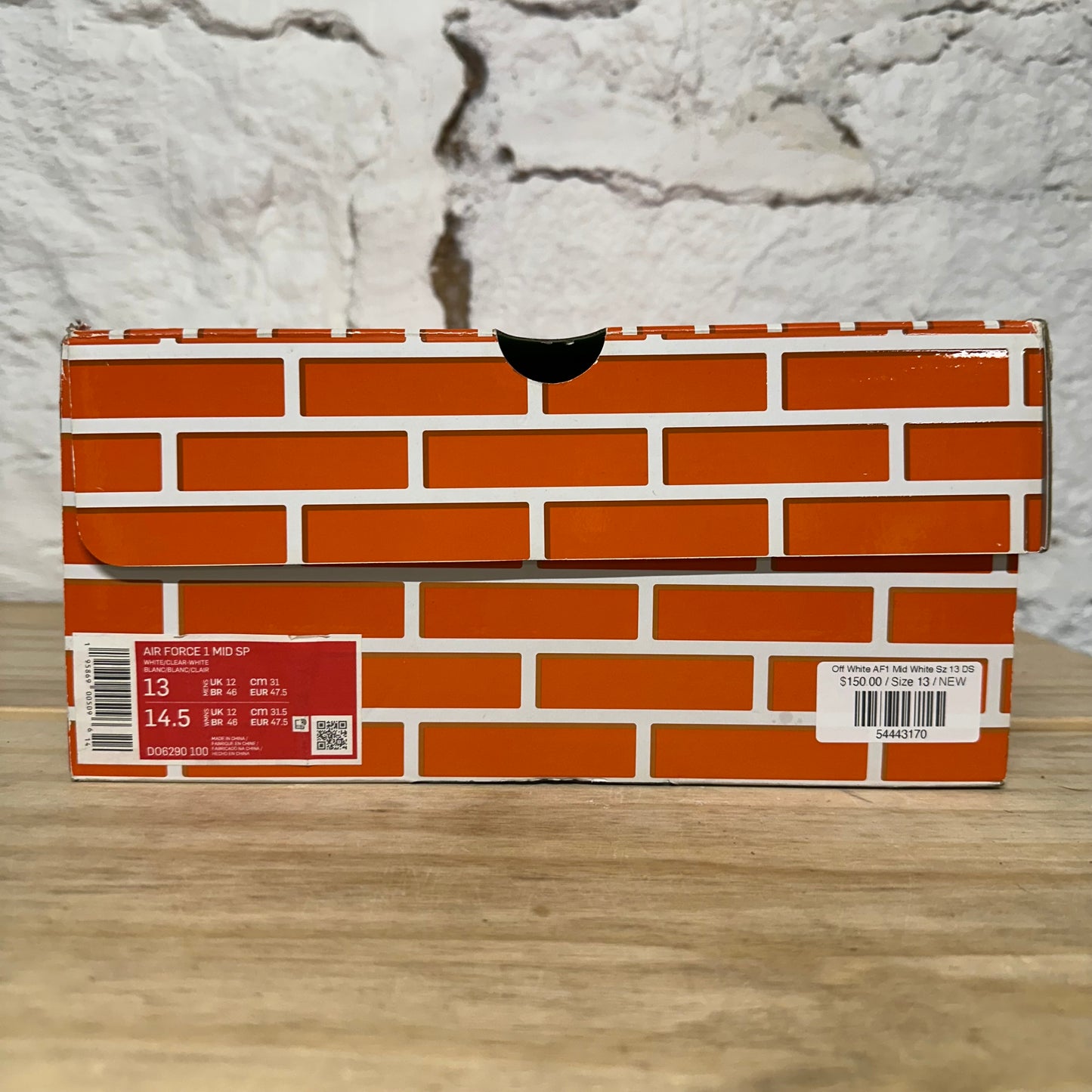 Nike Air Force 1 Mid Off-White White Sz 13 DS