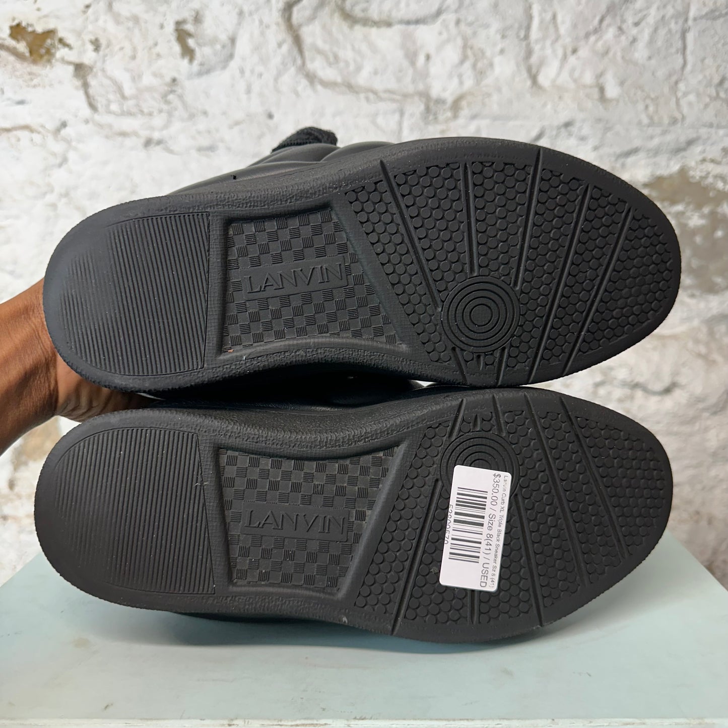 Lanvin Curb XL Triple Black Sneaker Sz 8 (41)