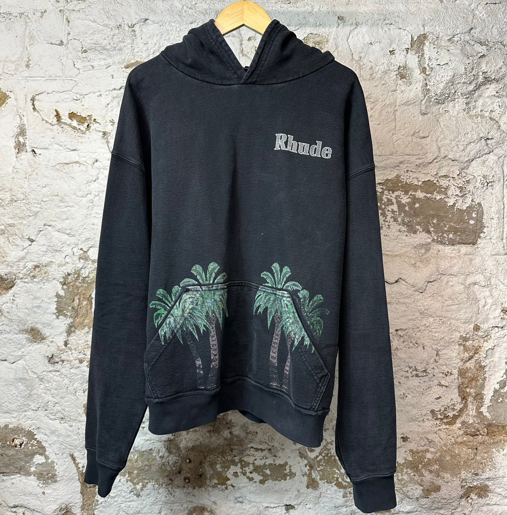 Rhude Palm Tree Hoodie Black Sz L