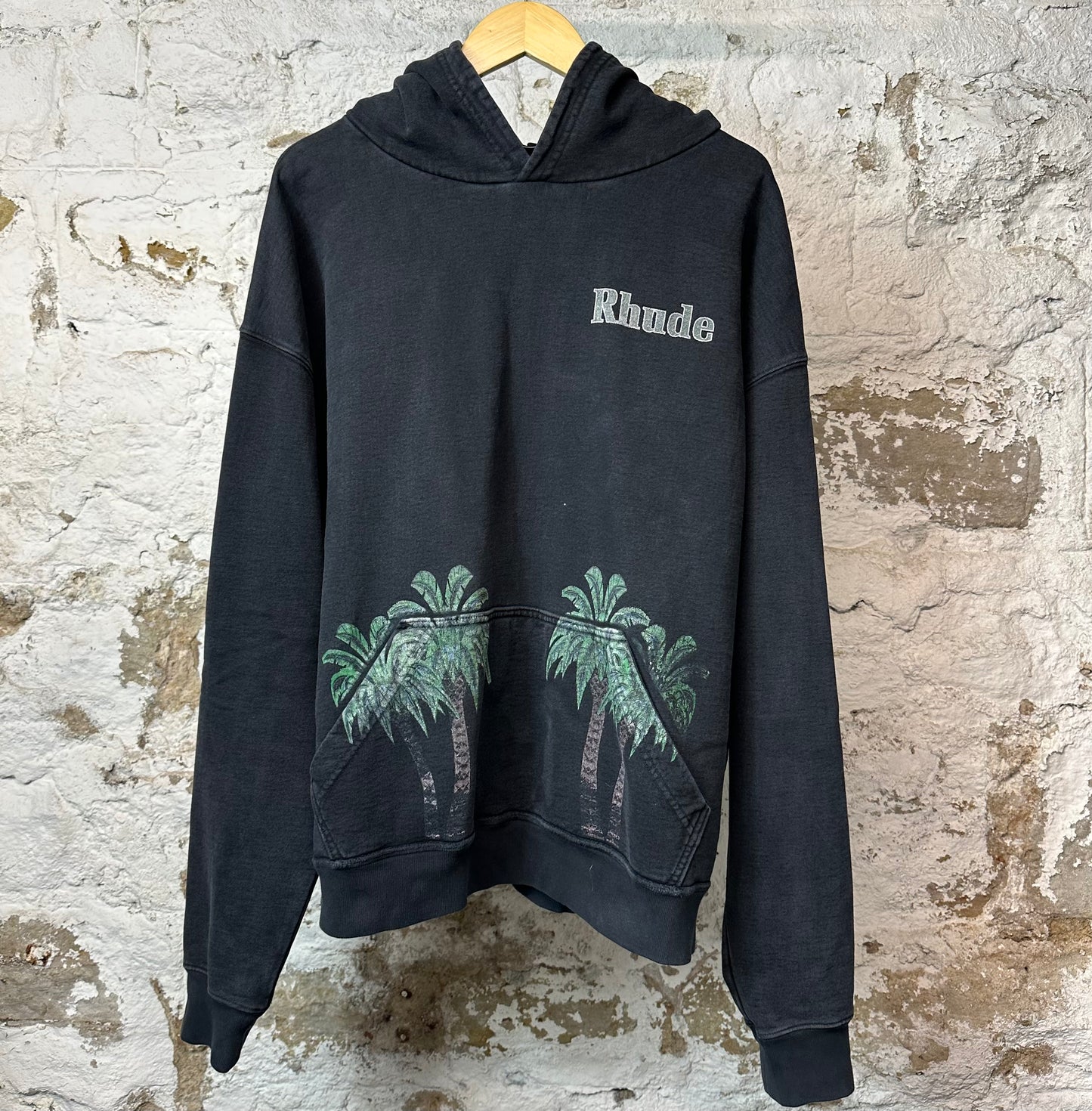 Rhude Palm Tree Hoodie Black Sz L