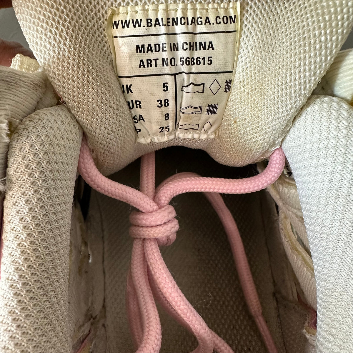 Balenciaga Track 2 Grey Pink Cream Sneaker Sz 6 (38)