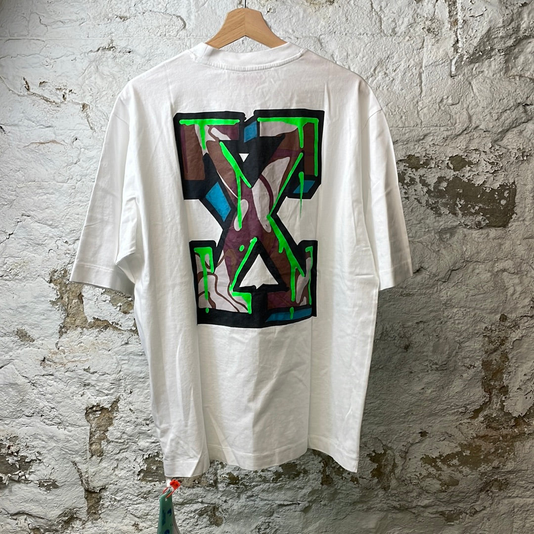 Off-White Neon White T-Shirt Sz L DS