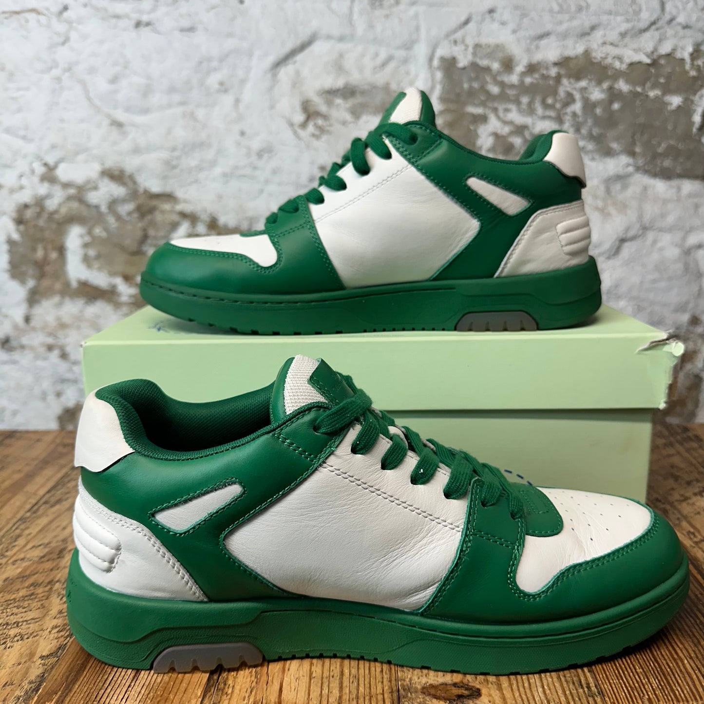 Off-White Out Of Office Green White Sneaker Sz 10 (43)