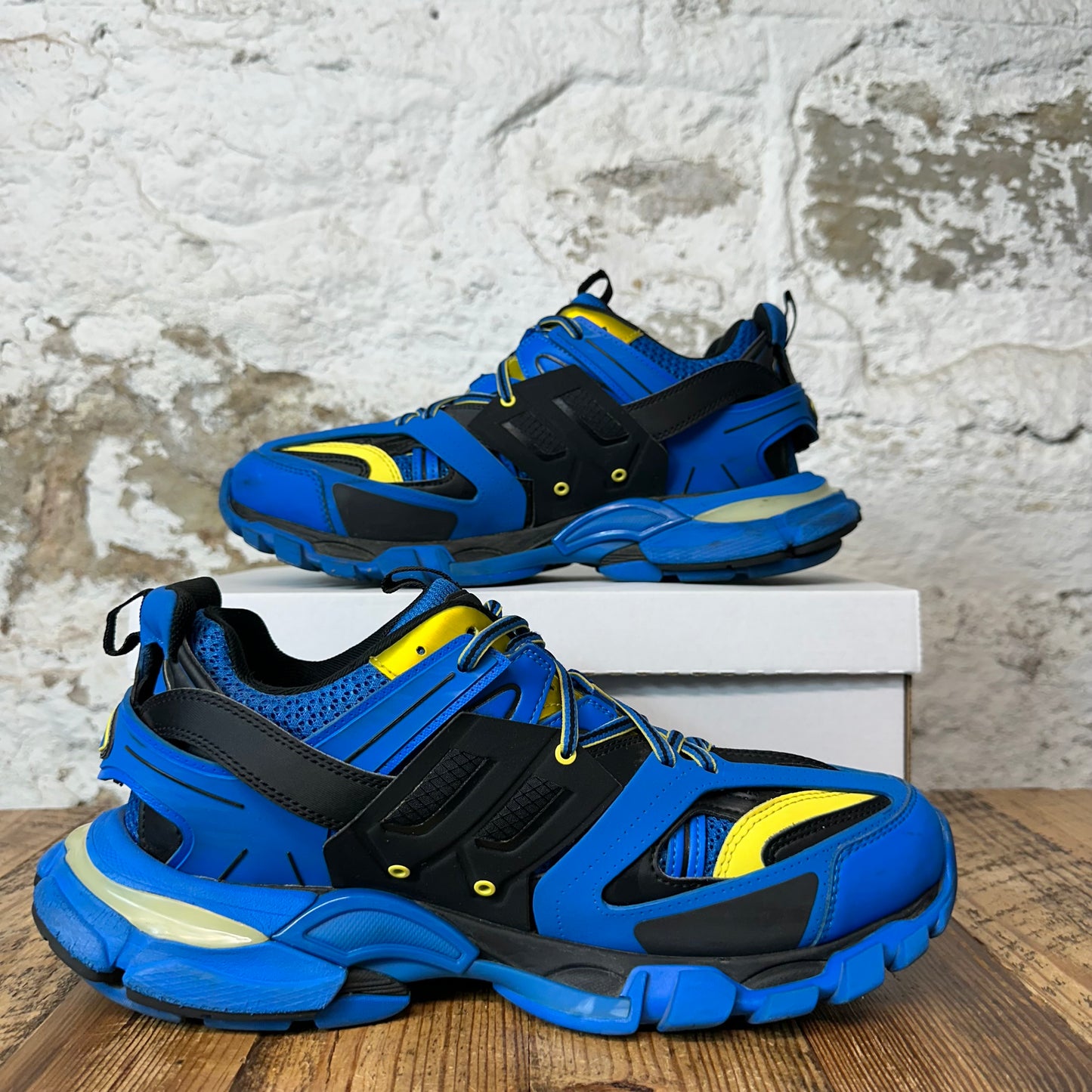 Balenciaga Track Runner LED Blue Black Yellow Sneaker Sz 10 (43)