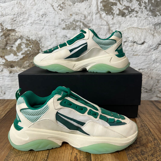Amiri Green Bone Runner White Sneaker Sz 6.5 (39)
