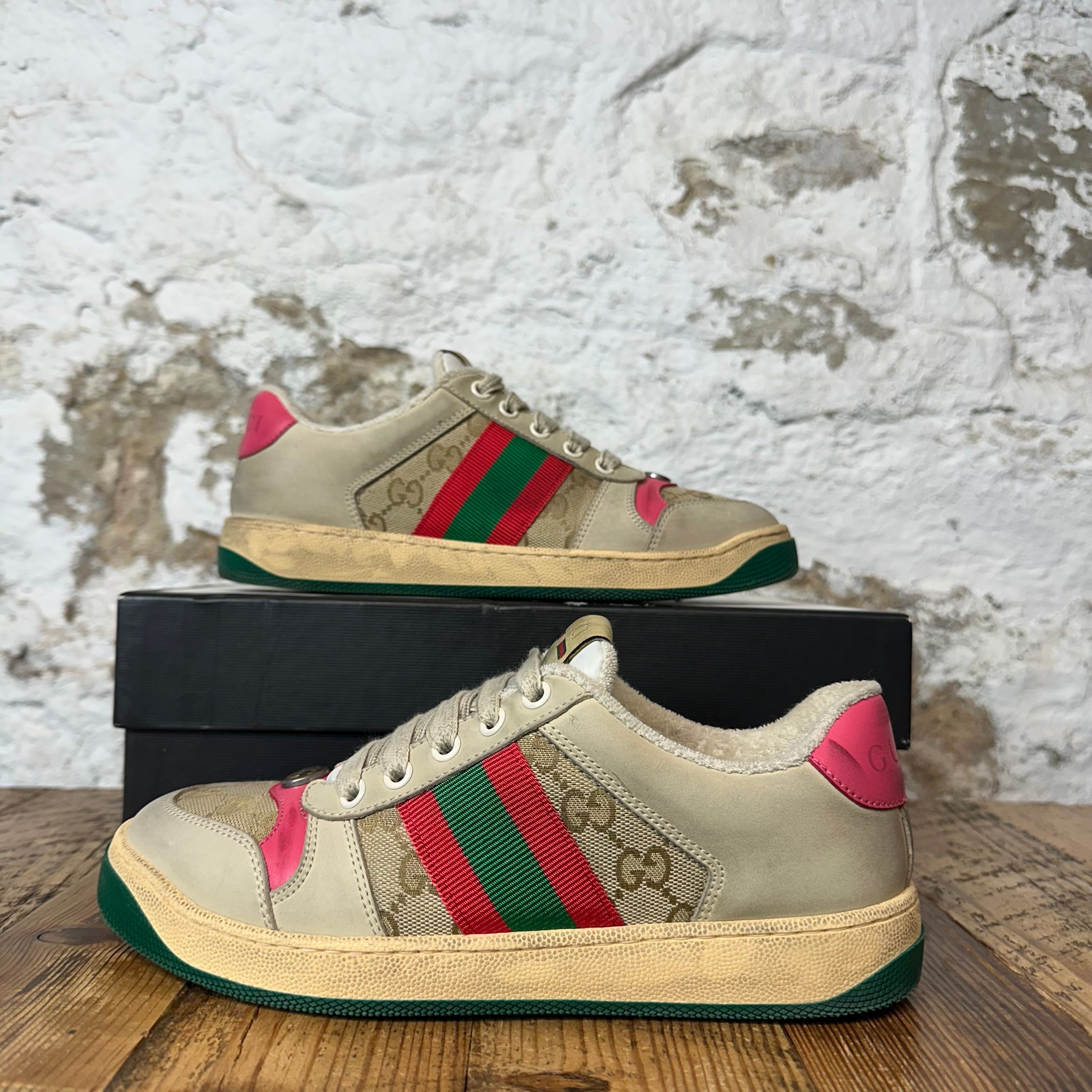 Gucci Beige Screener Sneaker Sz 4.5 (36.5)