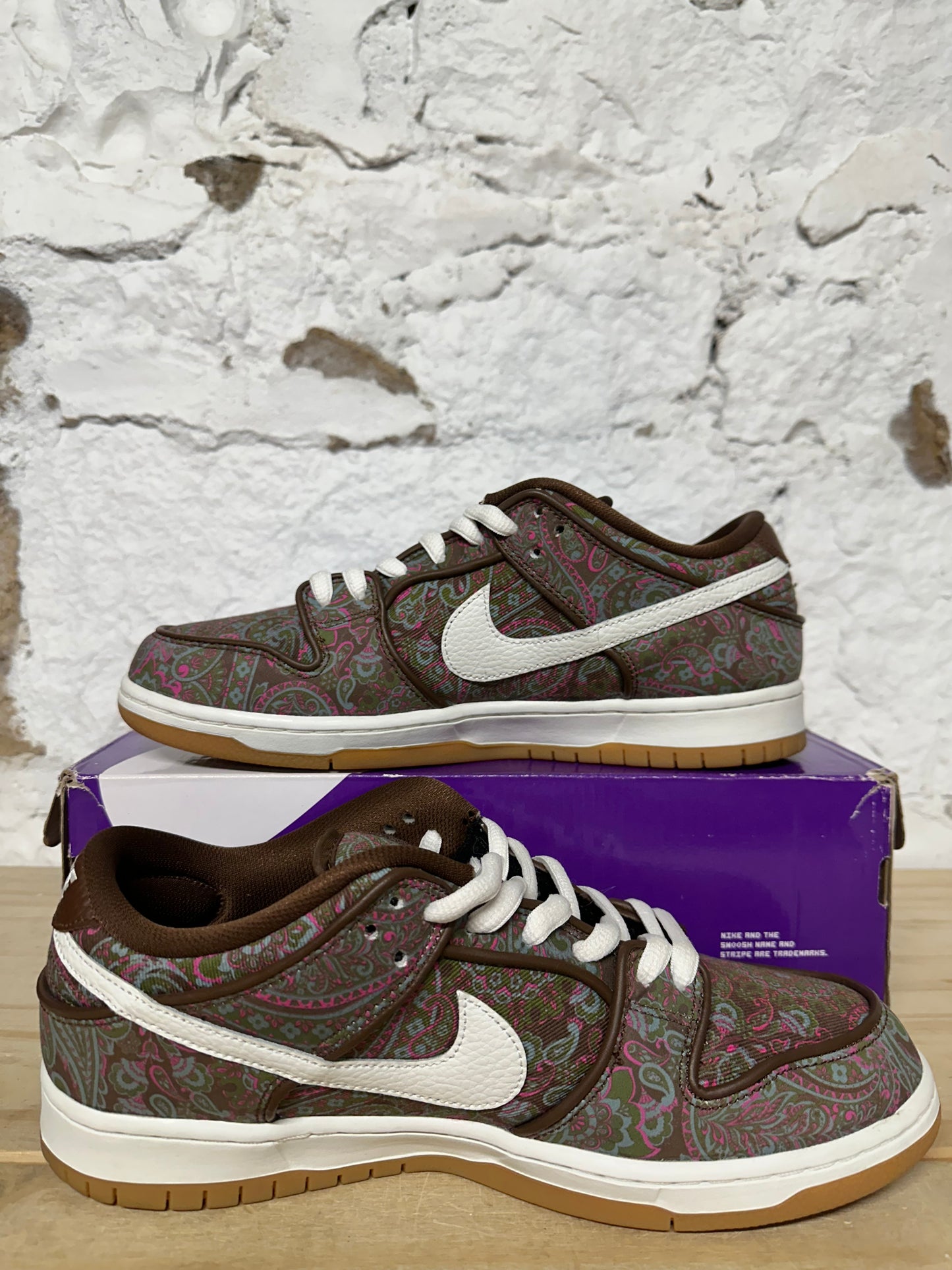 Nike SB Dunk Low Paisley Brown Sz 10.5