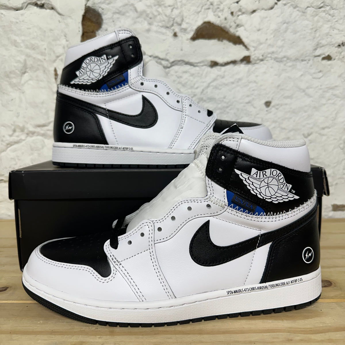 Air Jordan 1 High Fragment x Union LA White Black Sz 10 DS
