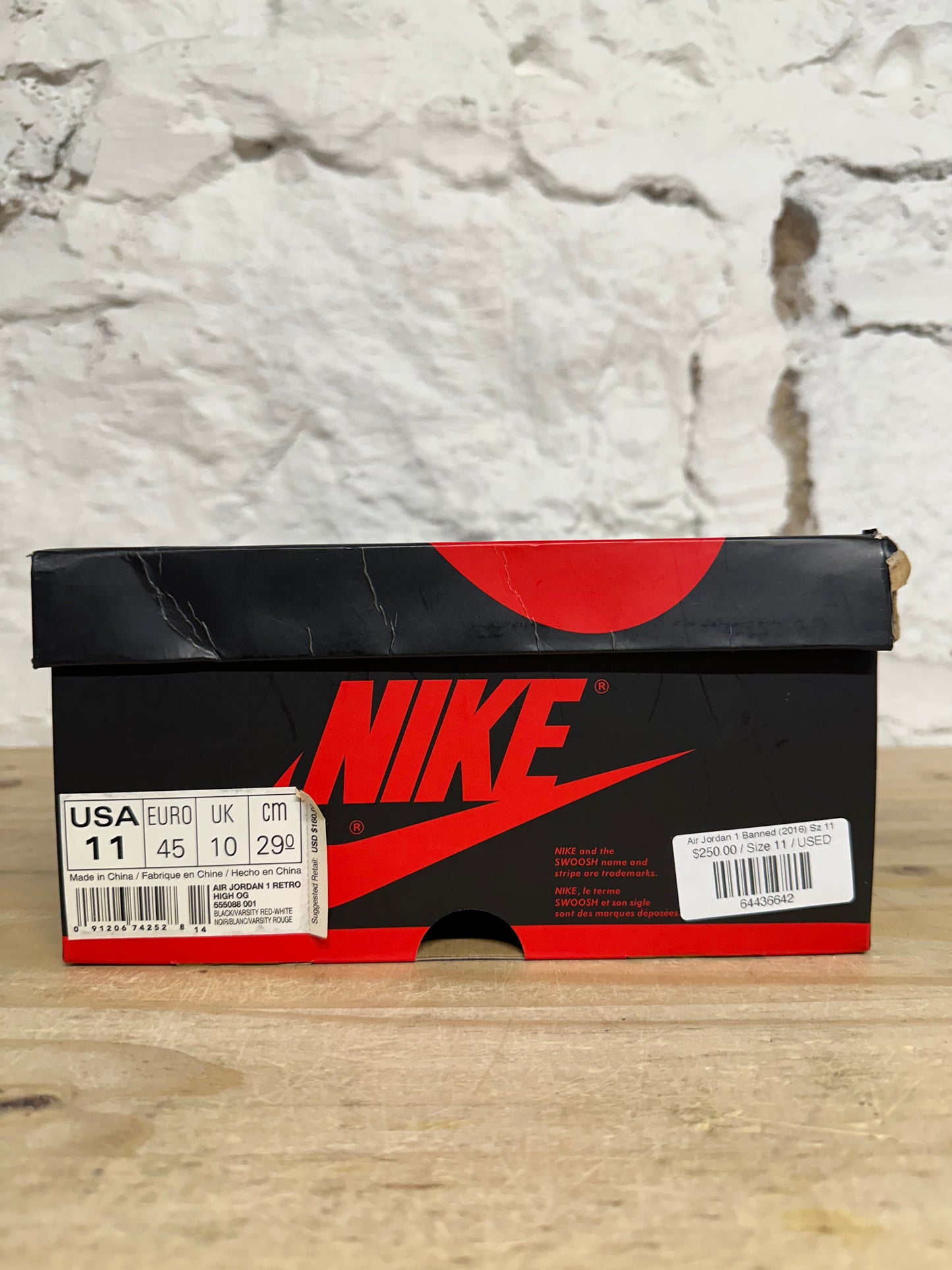 Air Jordan 1 High Banned (2016) Sz 11