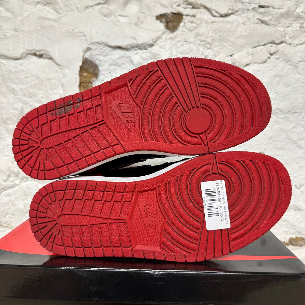 Air Jordan 1 High Patent Bred Sz 10