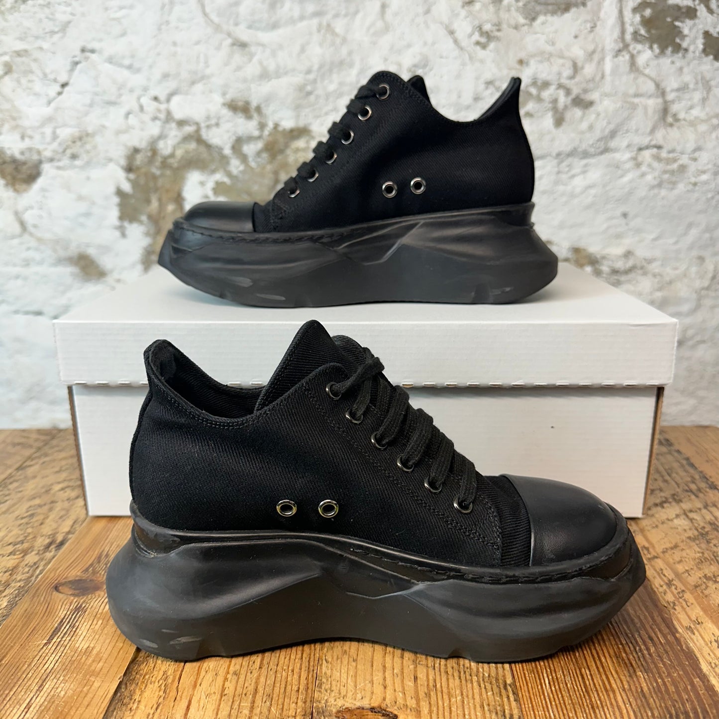 Rick Owens Black Abstract Low Sz 4 (35) No Box