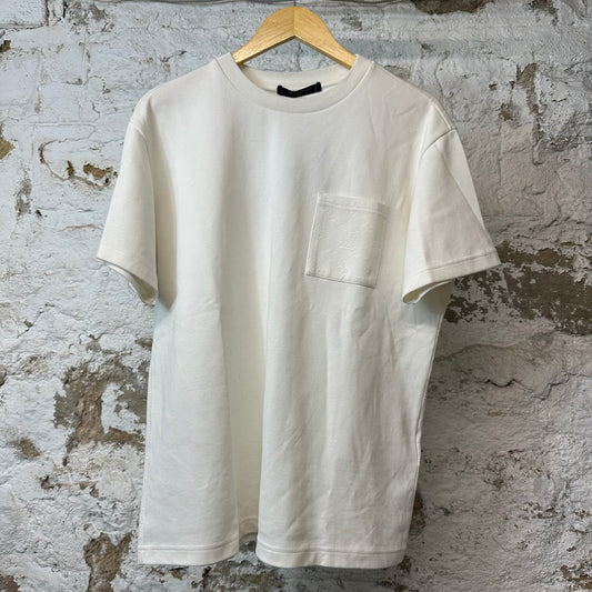 Louis Vuitton White Monogram Pocket T-shirt Sz M