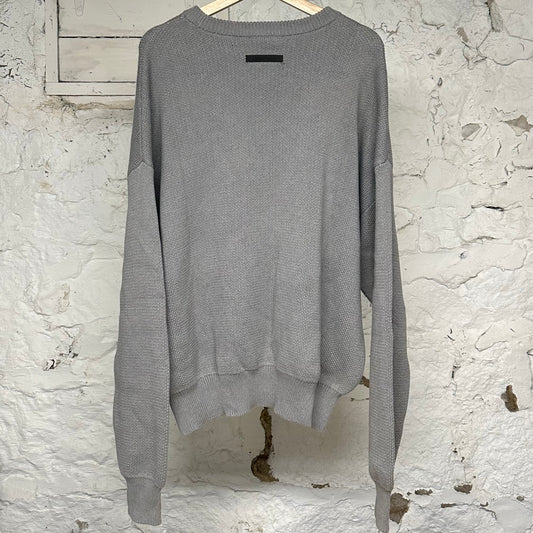Fear of God Essentials Grey Knit Crewneck Sz M