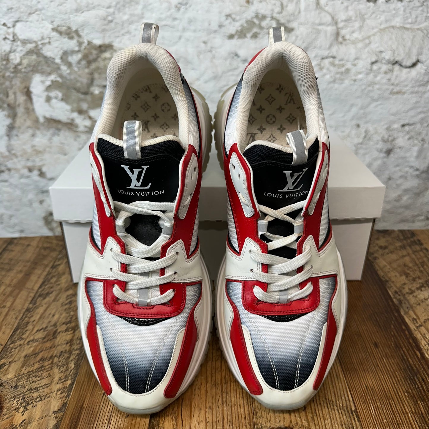 Louis Vuitton Red Black White Pulse Sneaker Sz 10 (8.5LV) No Box