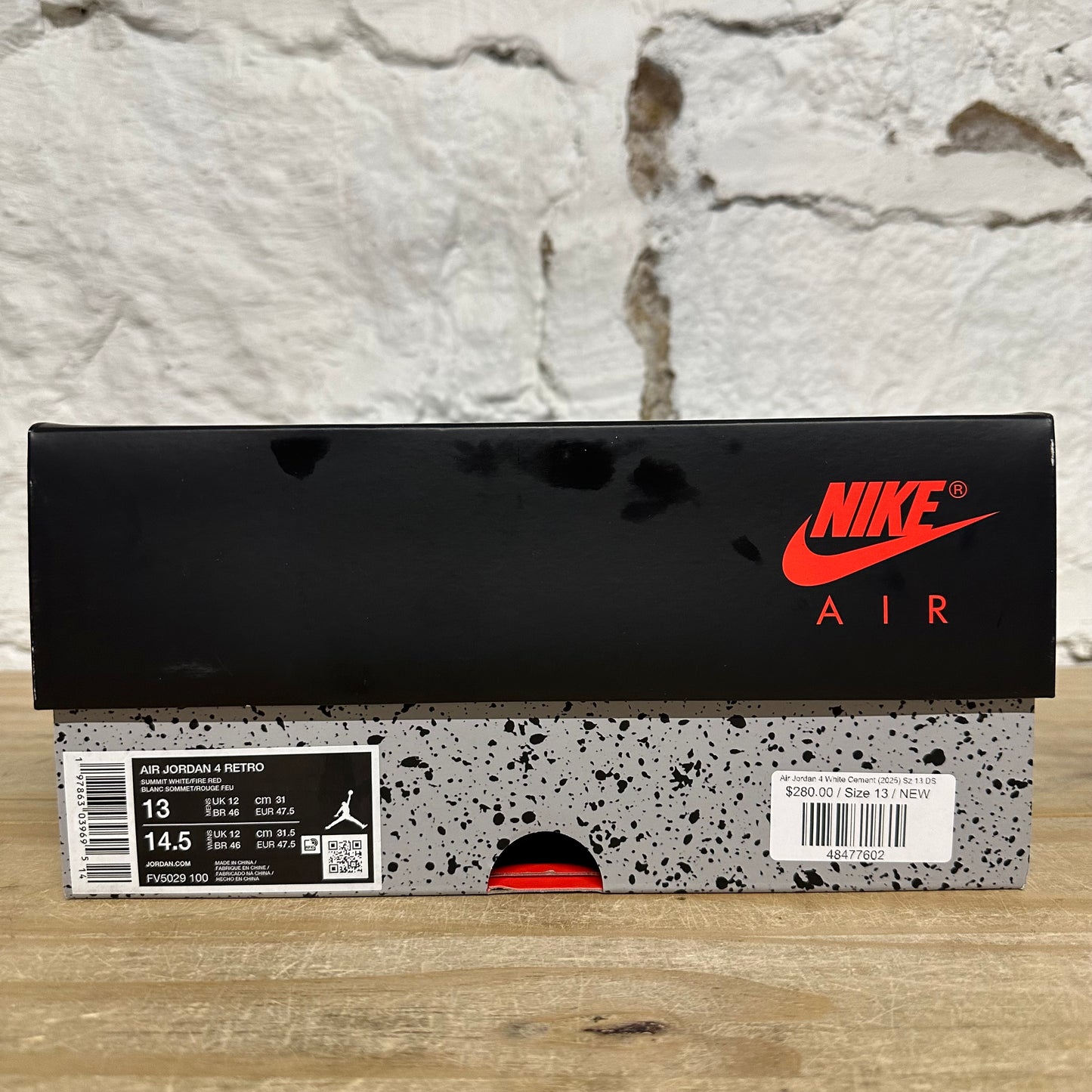 Air Jordan 4 White Cement (2025) Sz 13 DS