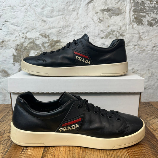 Prada Sport Black Leather Sneaker Sz 9.5 No Box