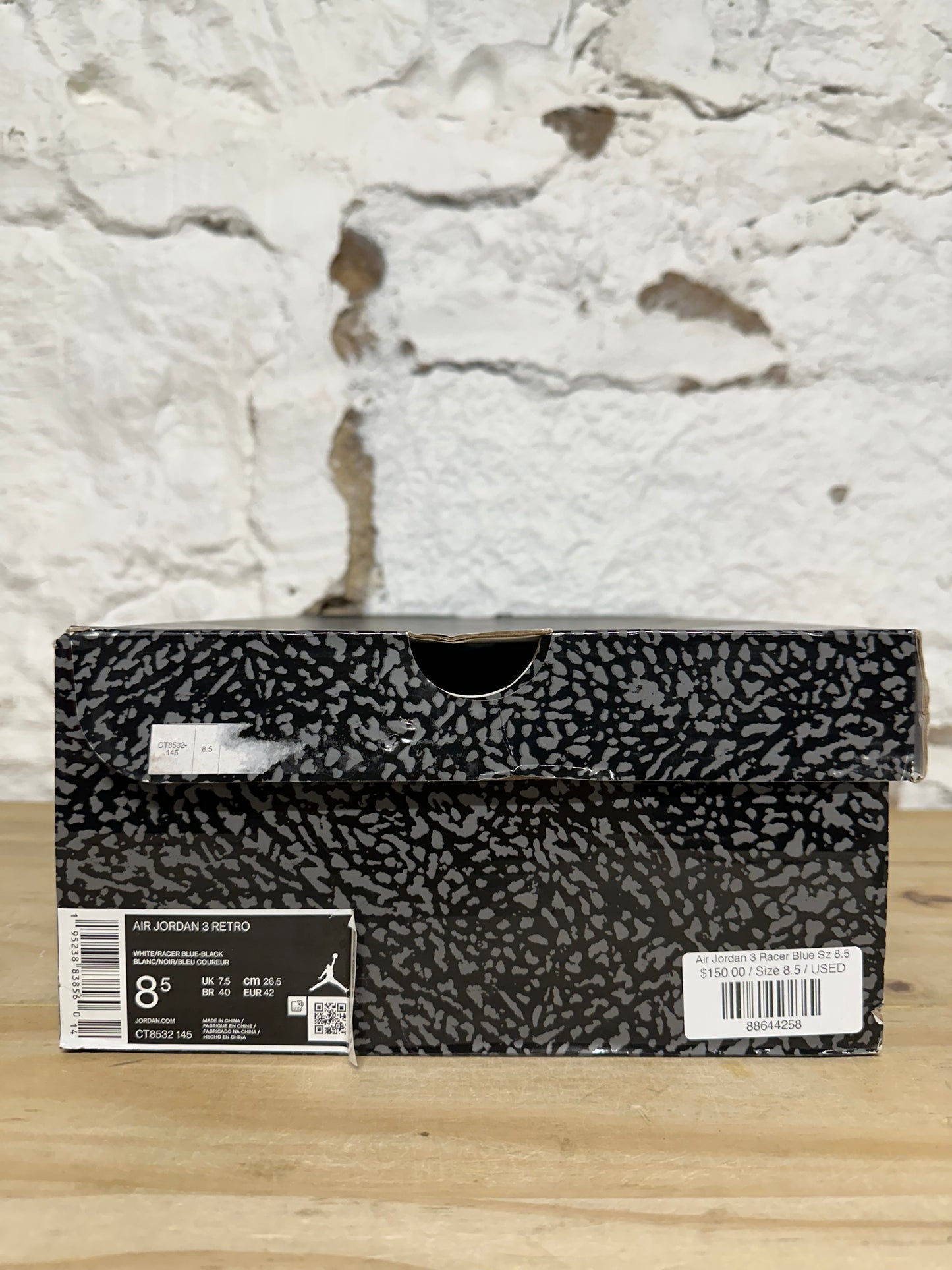 Air Jordan 3 Racer Blue Sz 8.5