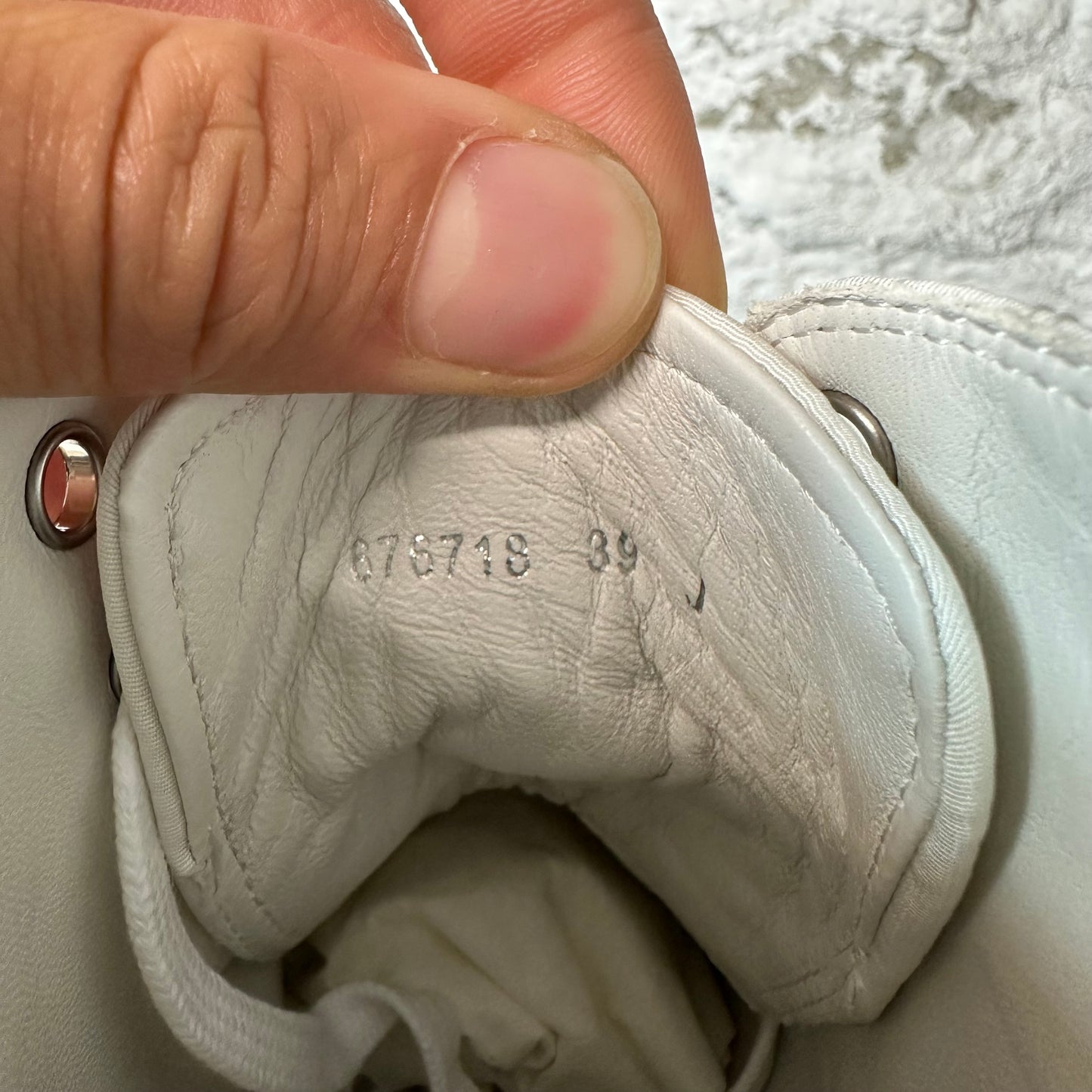 Alexander Mcqueen Silver Spell Tread Boot White Sz 6.5 (39) DS