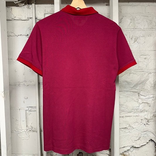 Burberry Small Logo Red Polo Shirt Sz M
