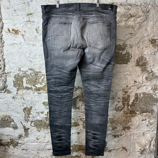 Amiri MX1 Red Suede Grey Denim Jeans Sz 40