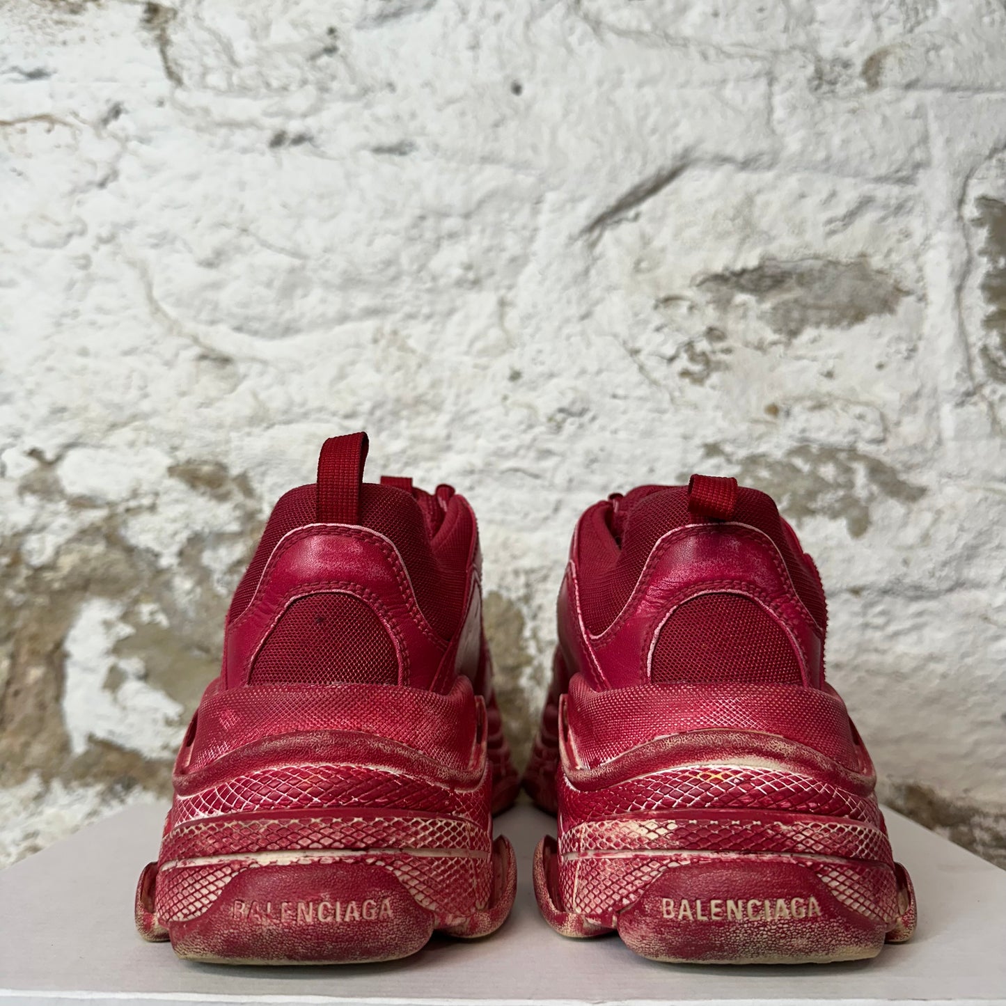 Balenciaga Triple S Red Dyed Sneaker Sz 7 (40)