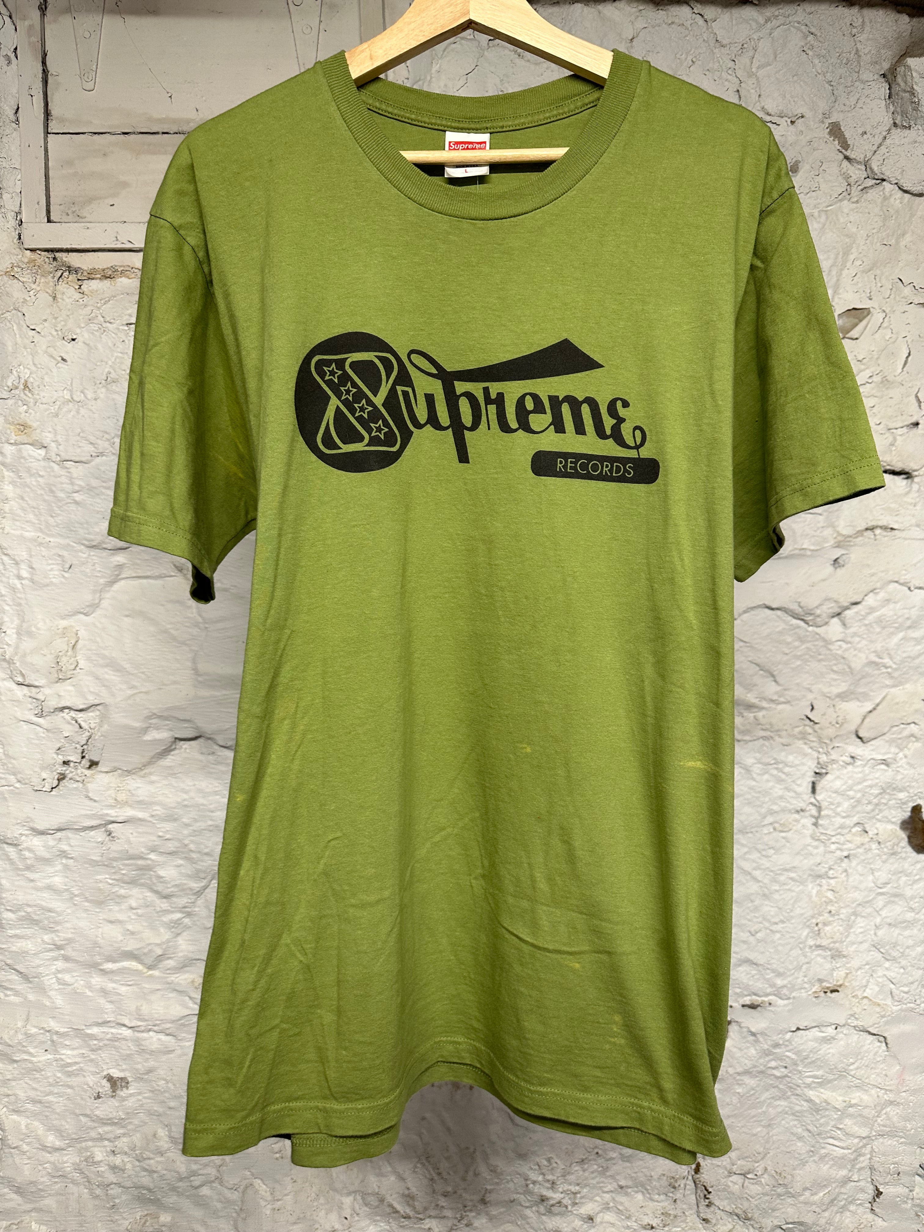 Supreme Records Green T-Shirt Sz L