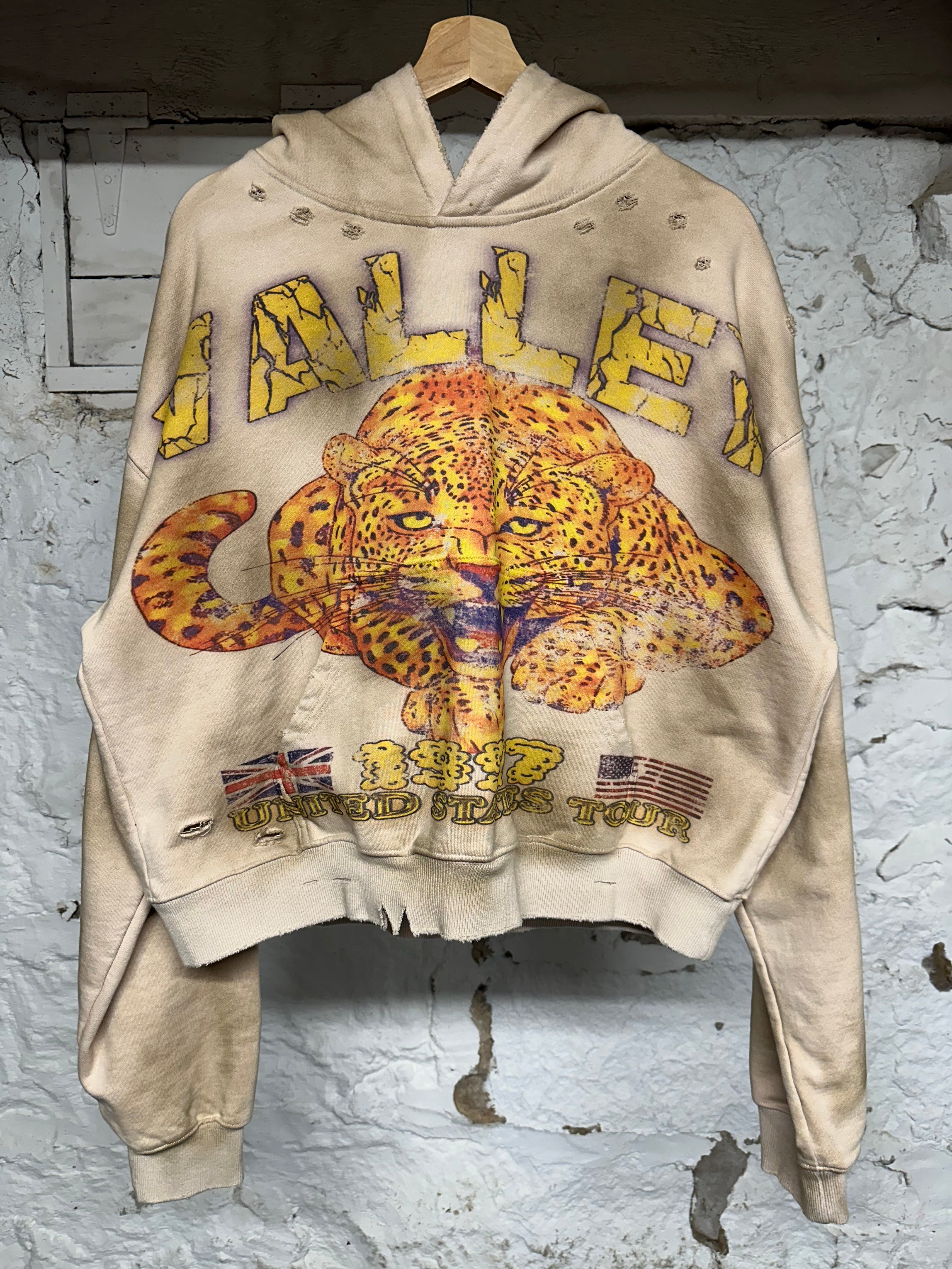Vale Cheetah Tan Hoodie Sz M