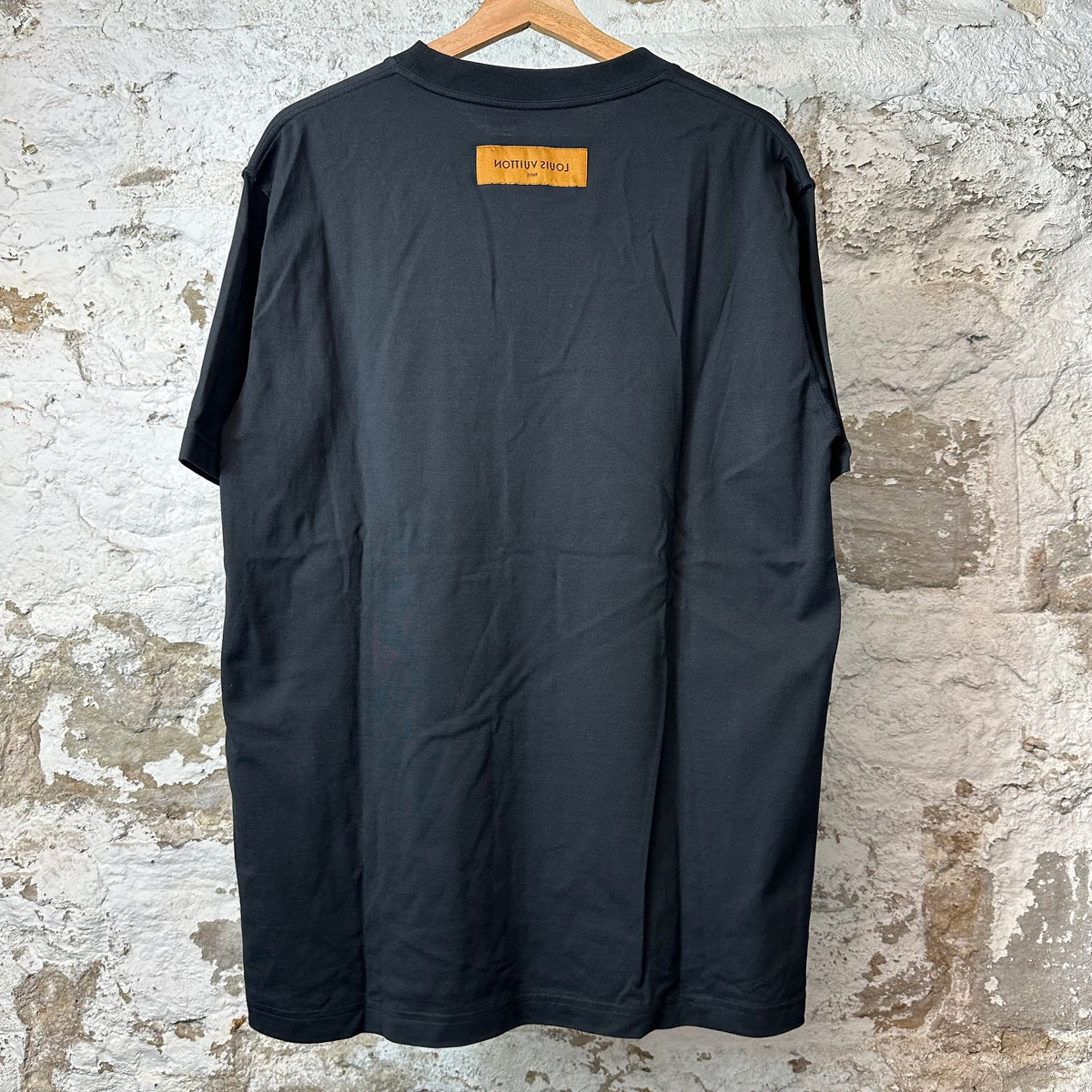 Louis Vuitton Embossed Logo Black T-Shirt Sz XL