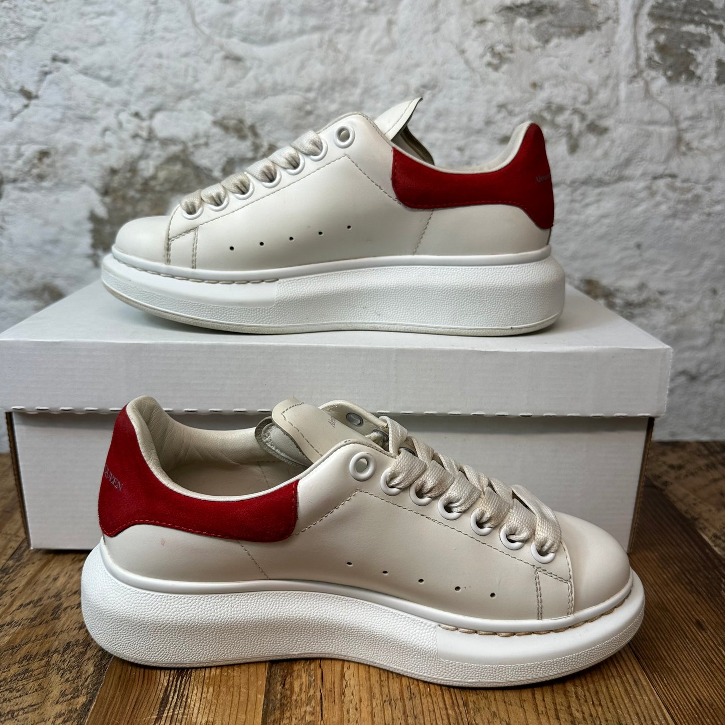 Alexander Mcqueen Red Tab White Sneaker Sz 4.5 (36.5) No Box