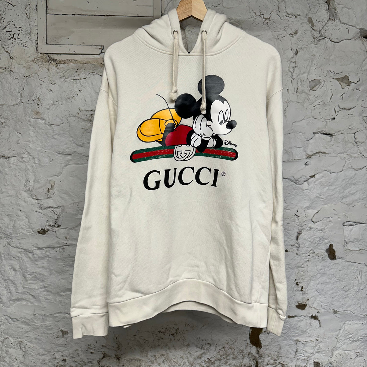 Gucci x Disney Mickey Mouse White Hoodie Sz M