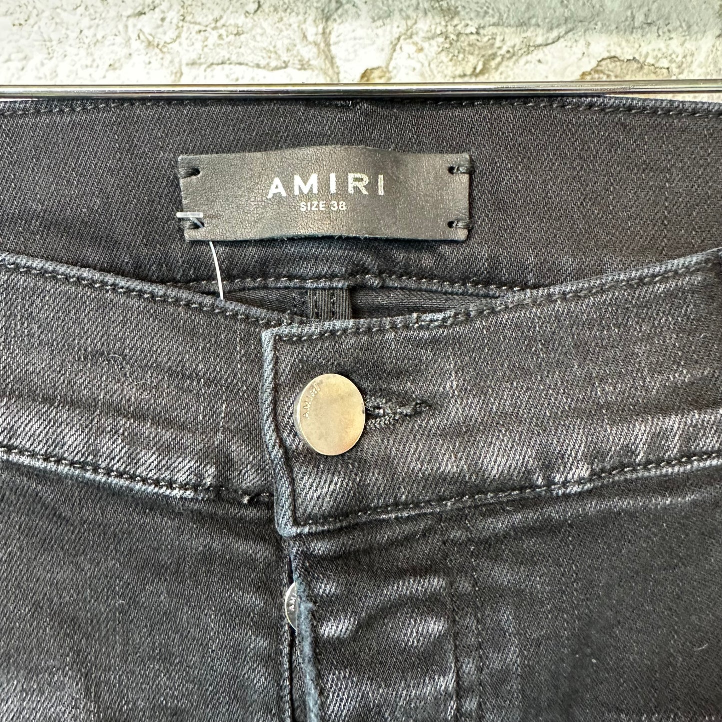 Amiri MX1 Mutlicolor Black Paisley Black Denim Jeans Sz 38