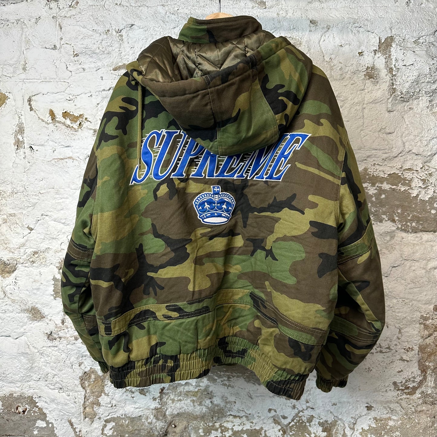 Supreme M&N Twill Stadium Jacket Green Camo Sz L