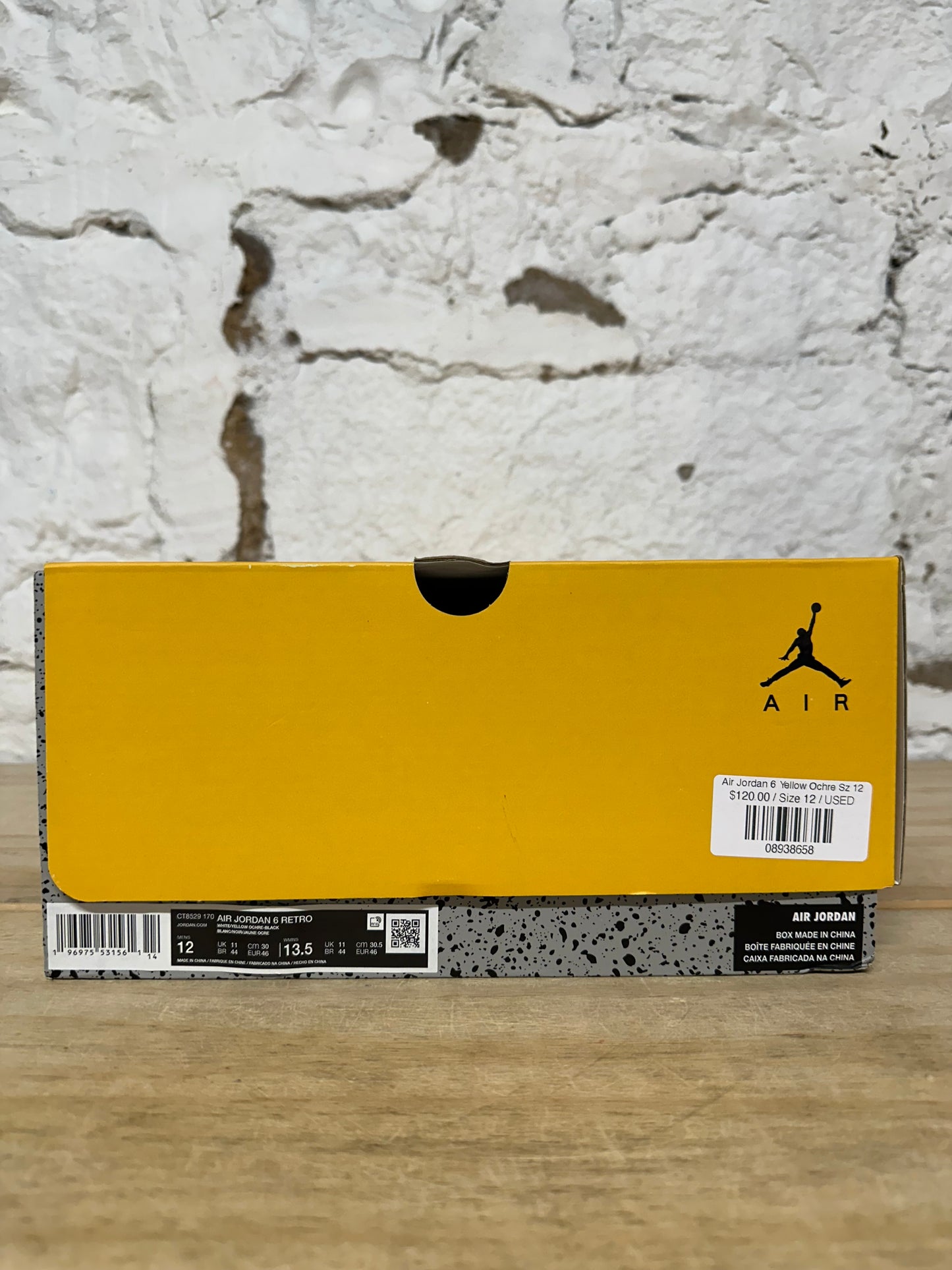 Air Jordan 6 Yellow Ochre Sz 12