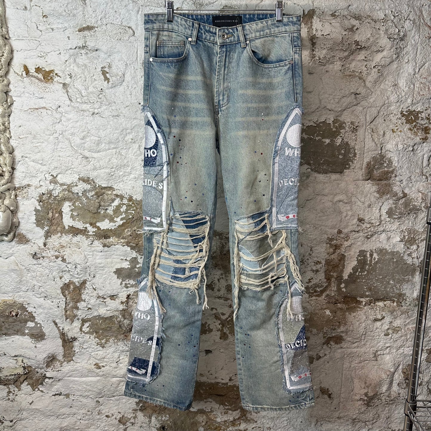 Who Decides War Sky Blown Blue Denim Jeans Sz 30