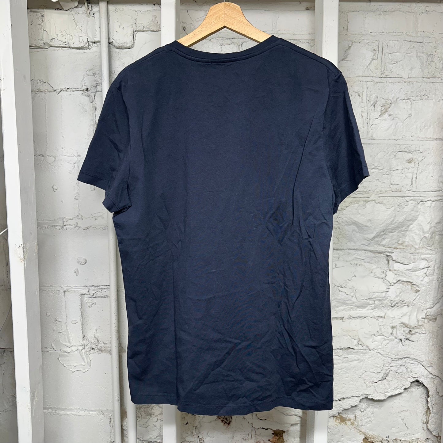 Balmain Circle Logo Navy T-Shirt Sz XL