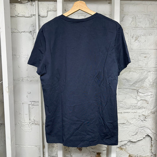 Balmain Circle Logo Navy T-Shirt Sz XL