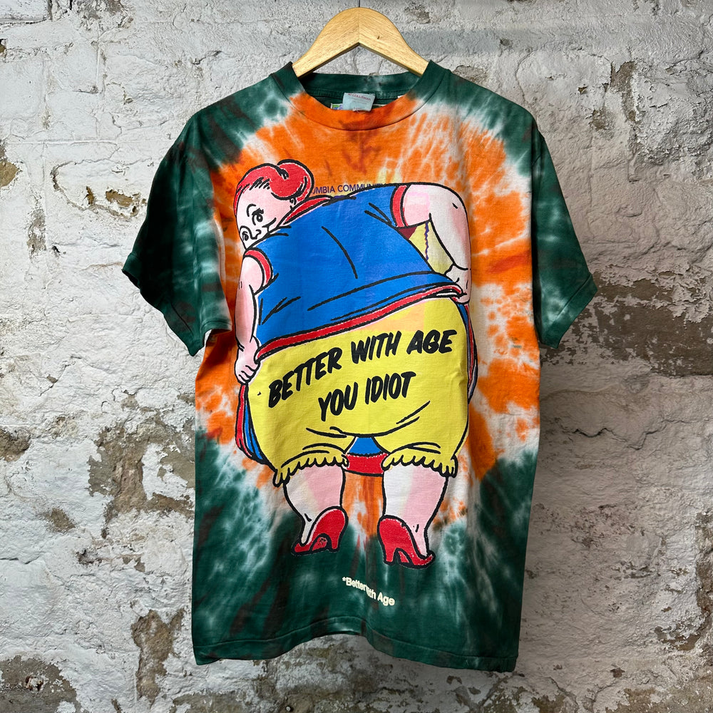 Better With Age Frizzle T-shirt Tie Dye Sz M