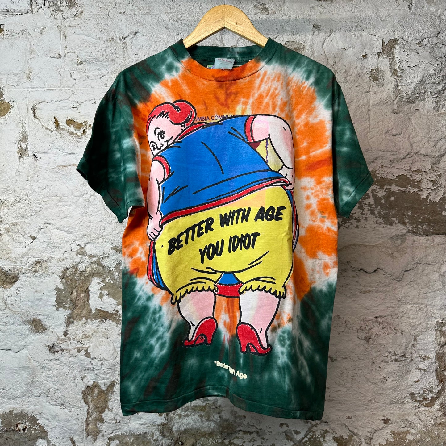 Better With Age Frizzle T-shirt Tie Dye Sz M