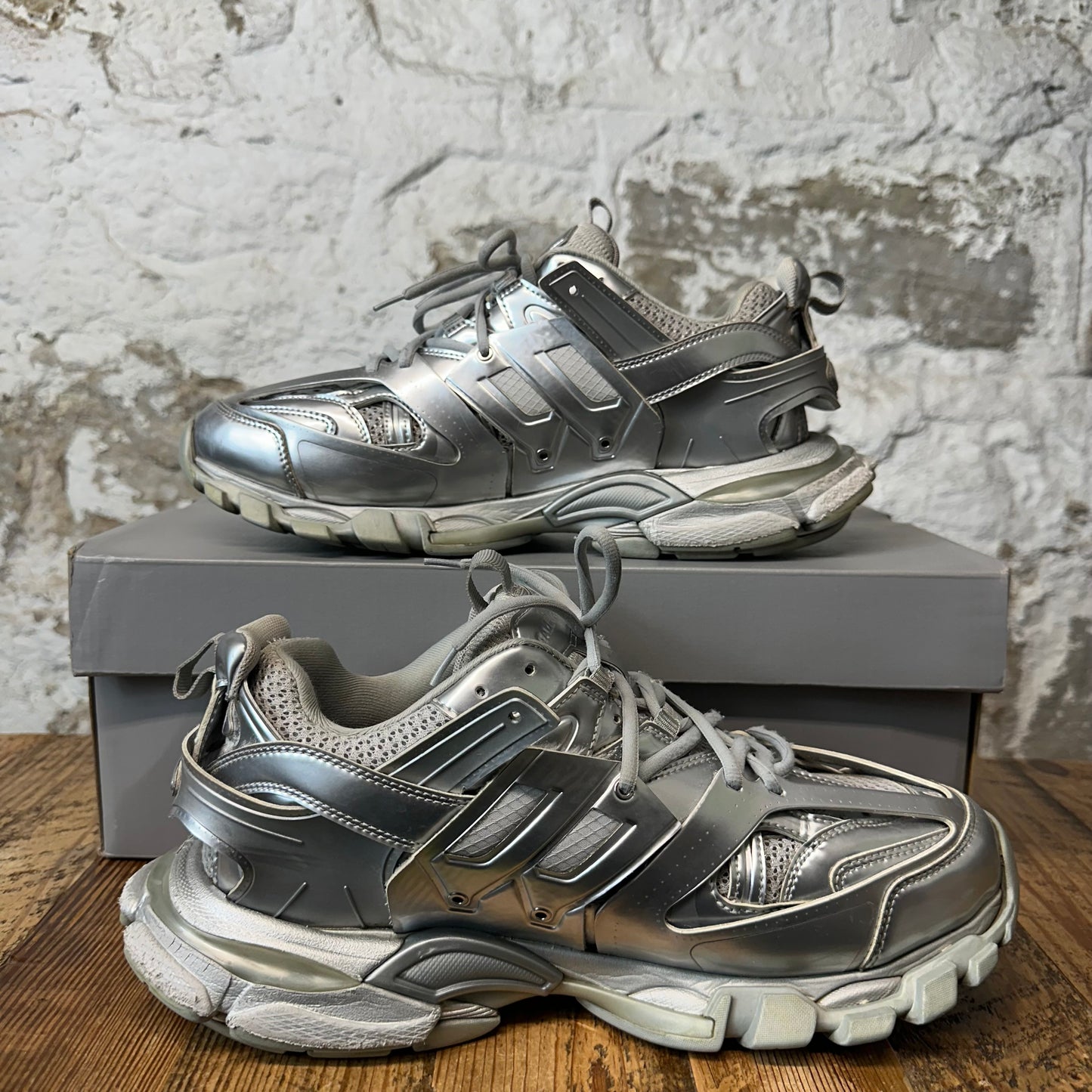 Balenciaga Track Runner Silver Sneaker Sz 11 (44)